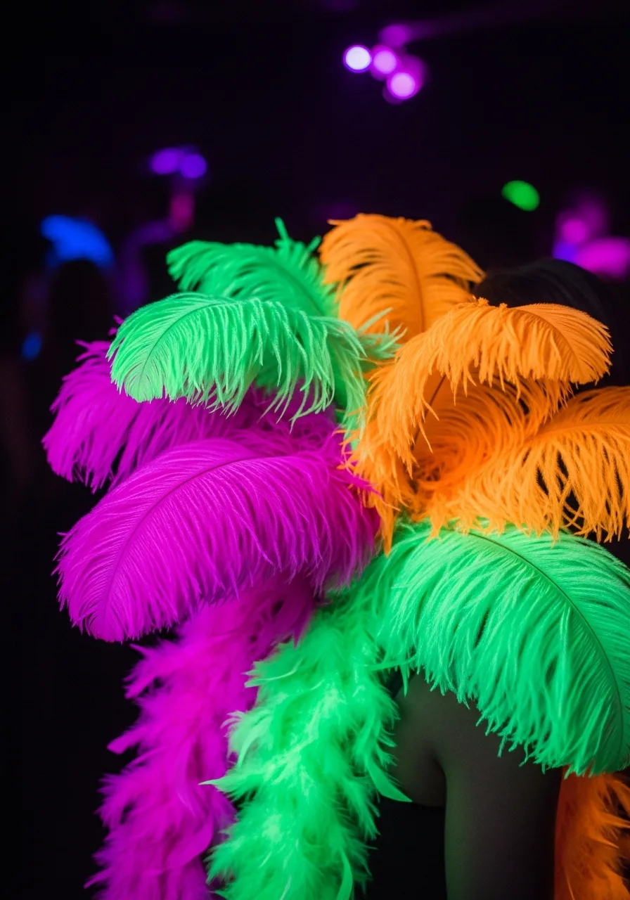 37. Neon Feather Boas
