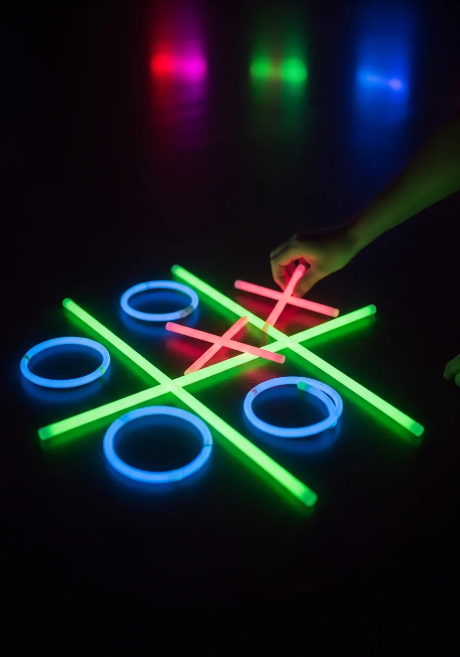 39. Glow Stick Tic Tac Toe