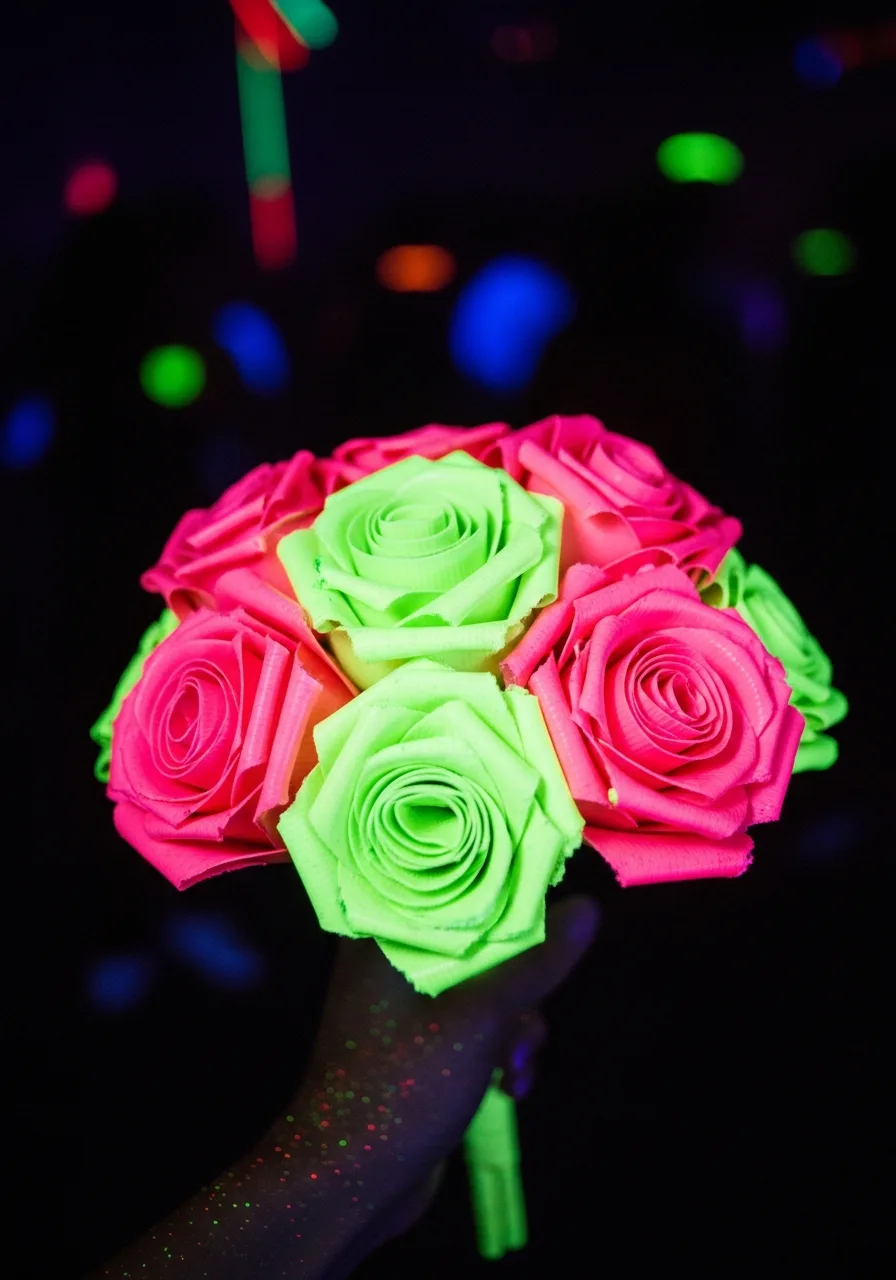 40. Neon Duct Tape Roses