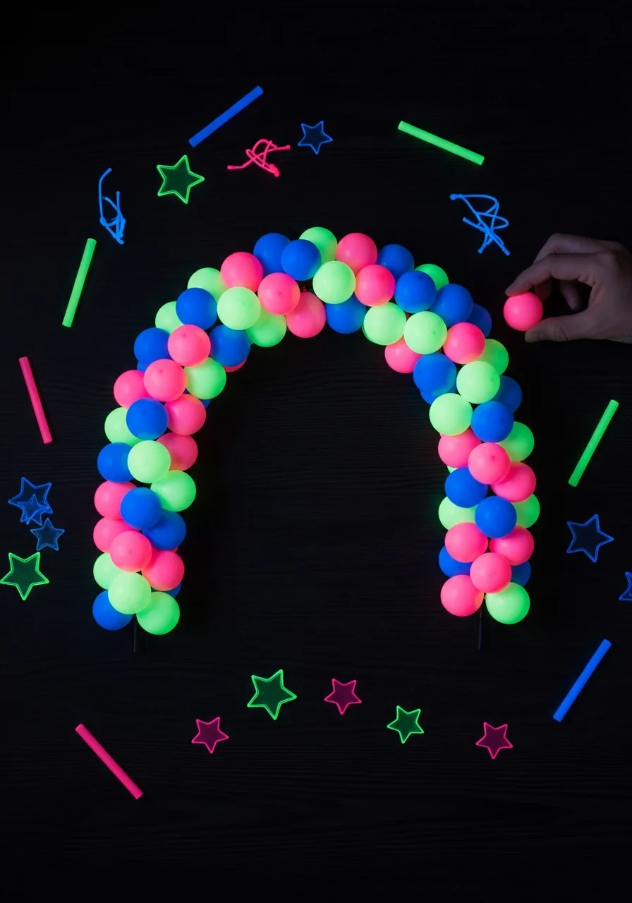 7. Neon Balloon Arch