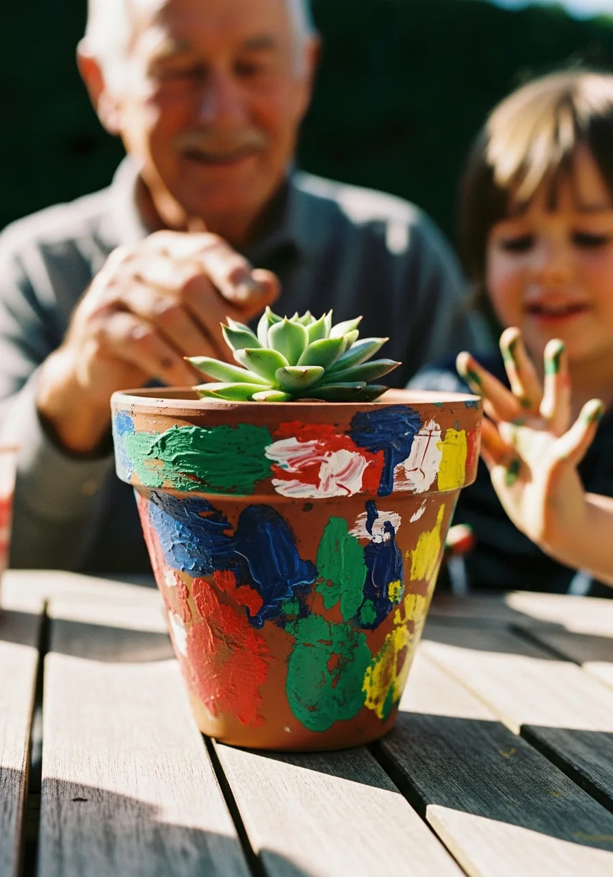 18. Hand-Painted Flower Pot