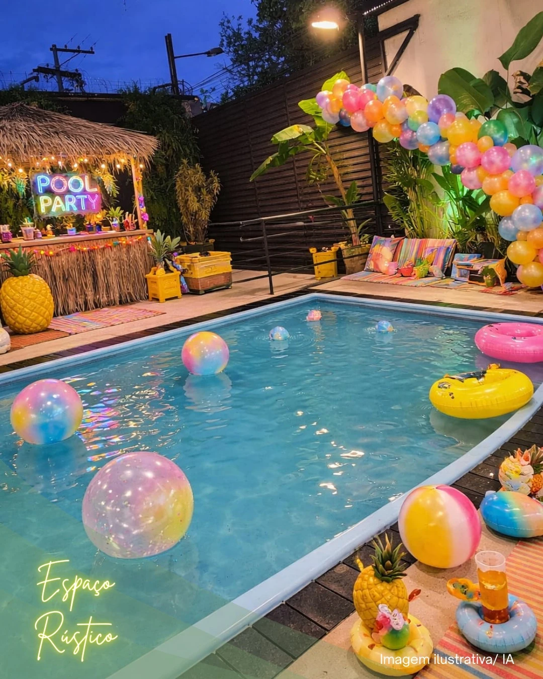 3. Zone Your Pool Party for a Nighttime Glow