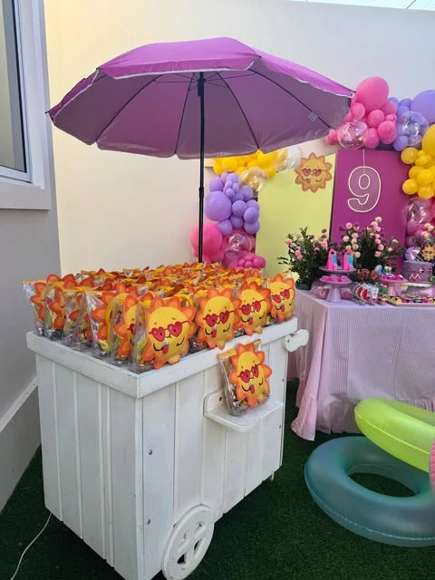 22. Create a Shaded Poolside Service Cart