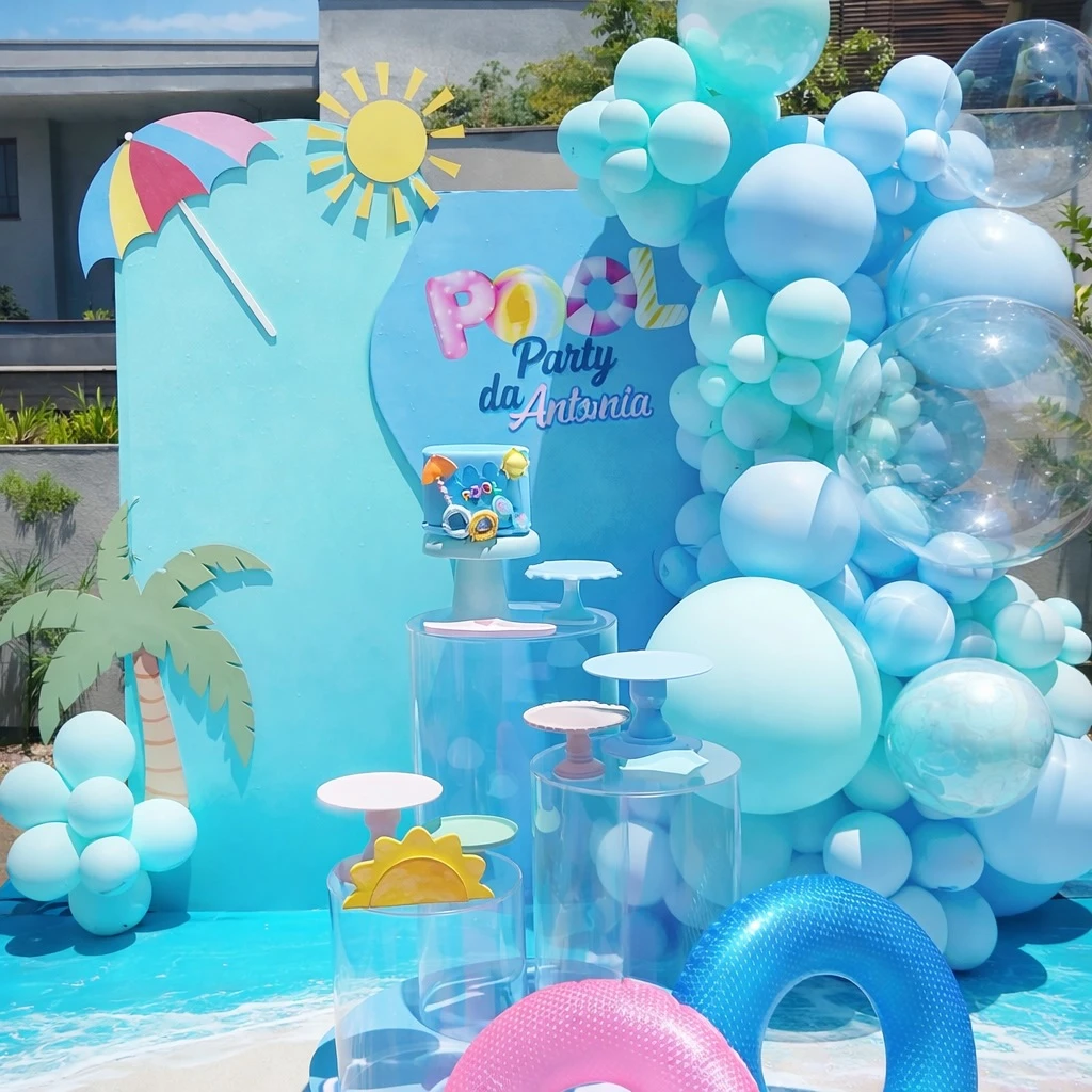 15. Build a Showstopper Poolside Backdrop