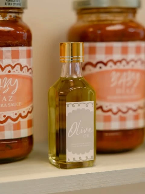Labeled Pantry Favors italian summer party theme ideas