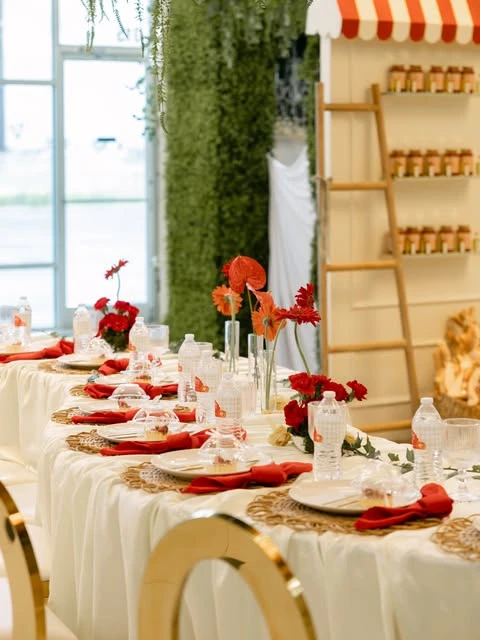 Long Family Table italian summer party theme ideas