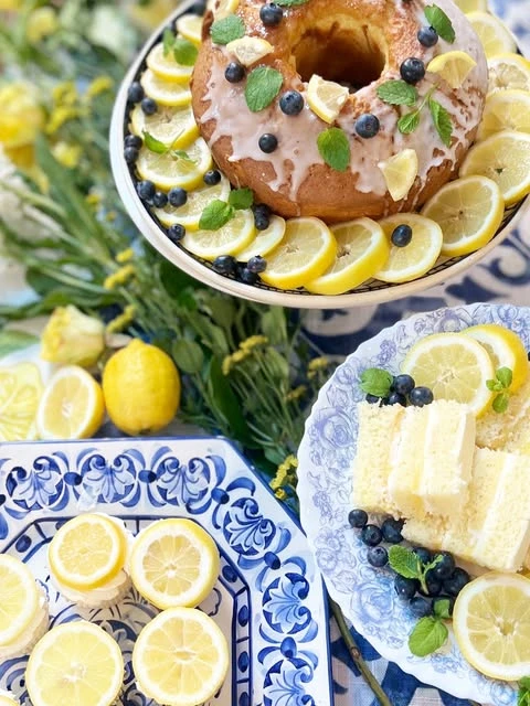 Glazed Lemon Bundt italian summer party theme ideas