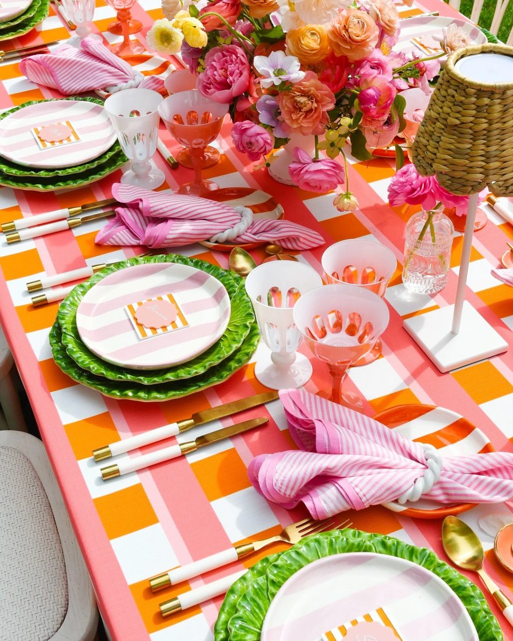 Mixed Pattern Table italian summer party theme ideas