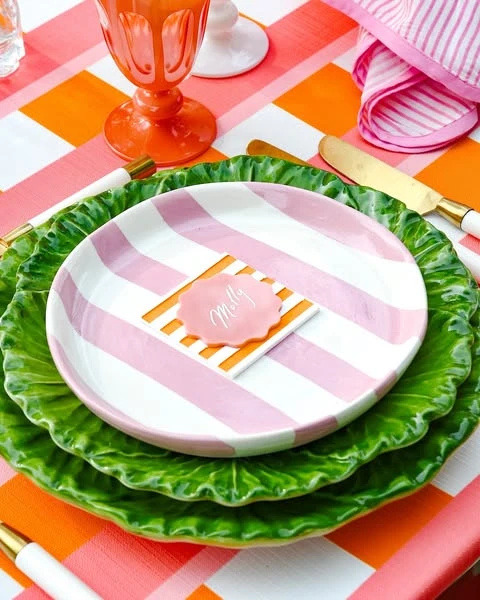 Mixed Pattern Table italian summer party theme ideas