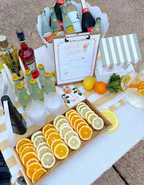 Clipboard Recipe Station italian summer party theme ideas