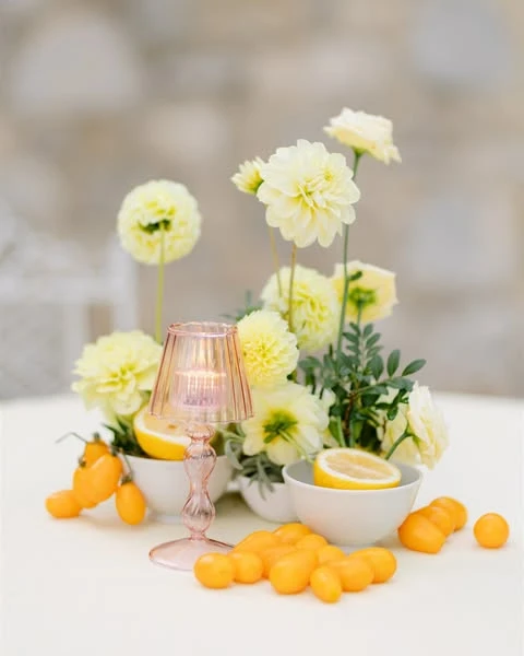 Citrus and Dahlias la dolce vita party ideas