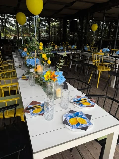 Coastal Terrace Dining la dolce vita party ideas