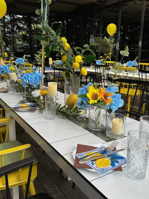 Coastal Terrace Dining la dolce vita party ideas