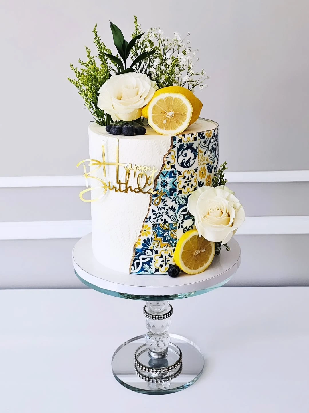 Mixed Pattern Cake la dolce vita party ideas