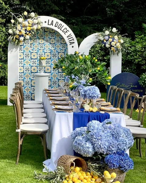 Layered Terrace Archway la dolce vita party ideas