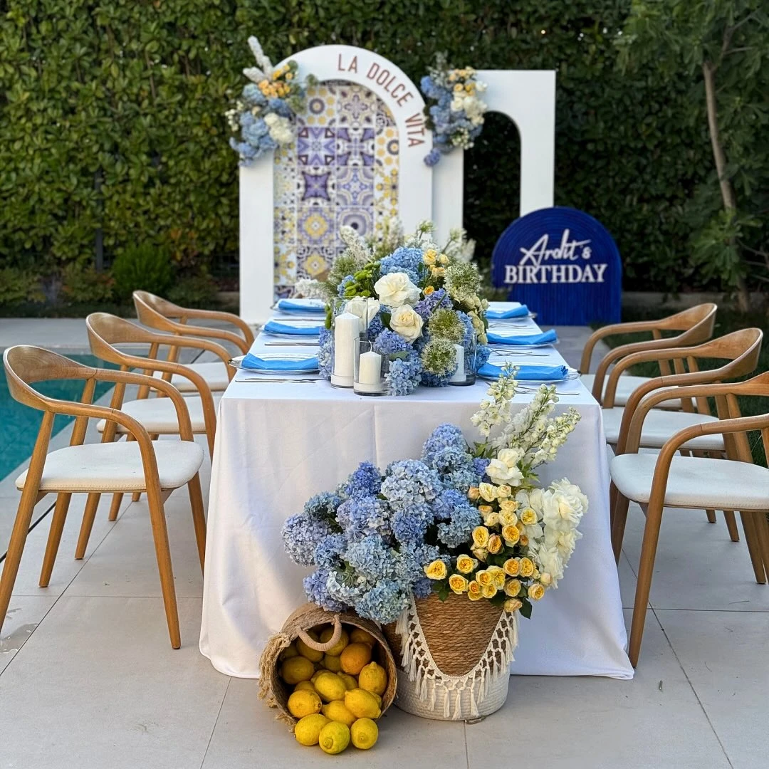 Coastal Poolside Seating la dolce vita party ideas