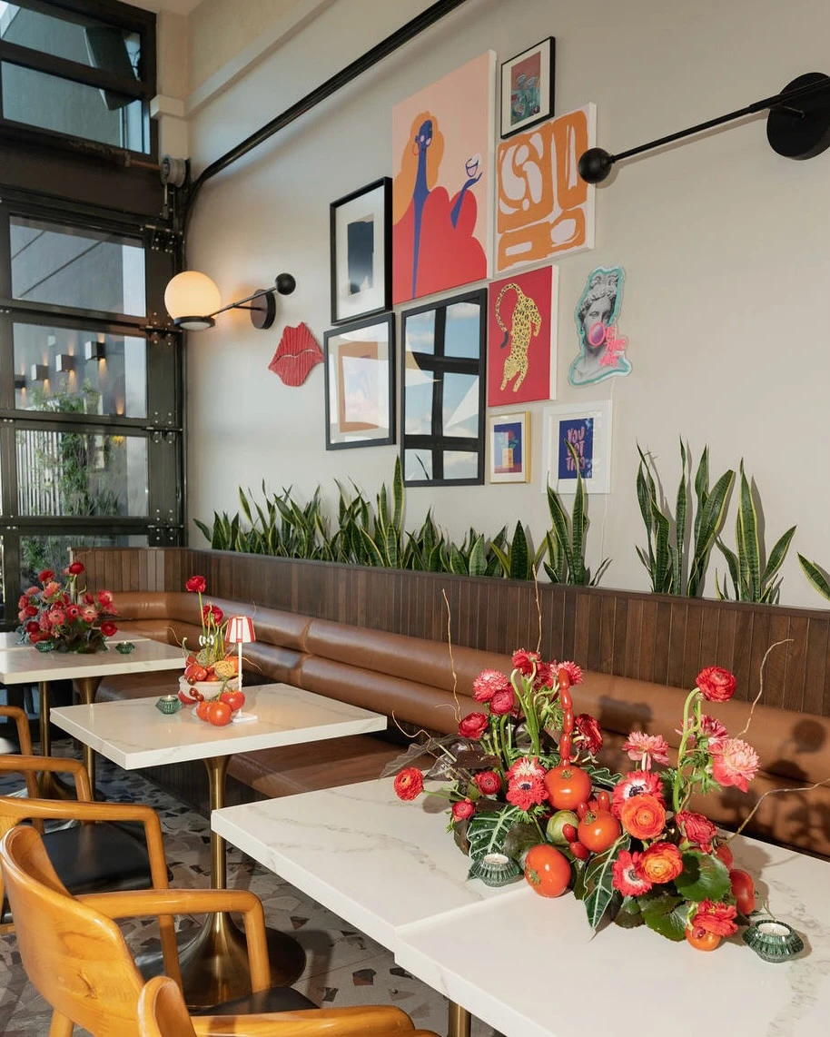Tomato Infused Florals la dolce vita party ideas