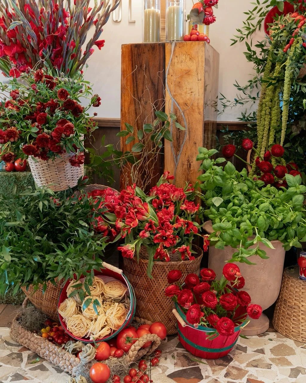Rustic Flower Market la dolce vita party ideas