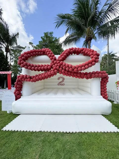 Retro Bow Bounce House la dolce vita party ideas