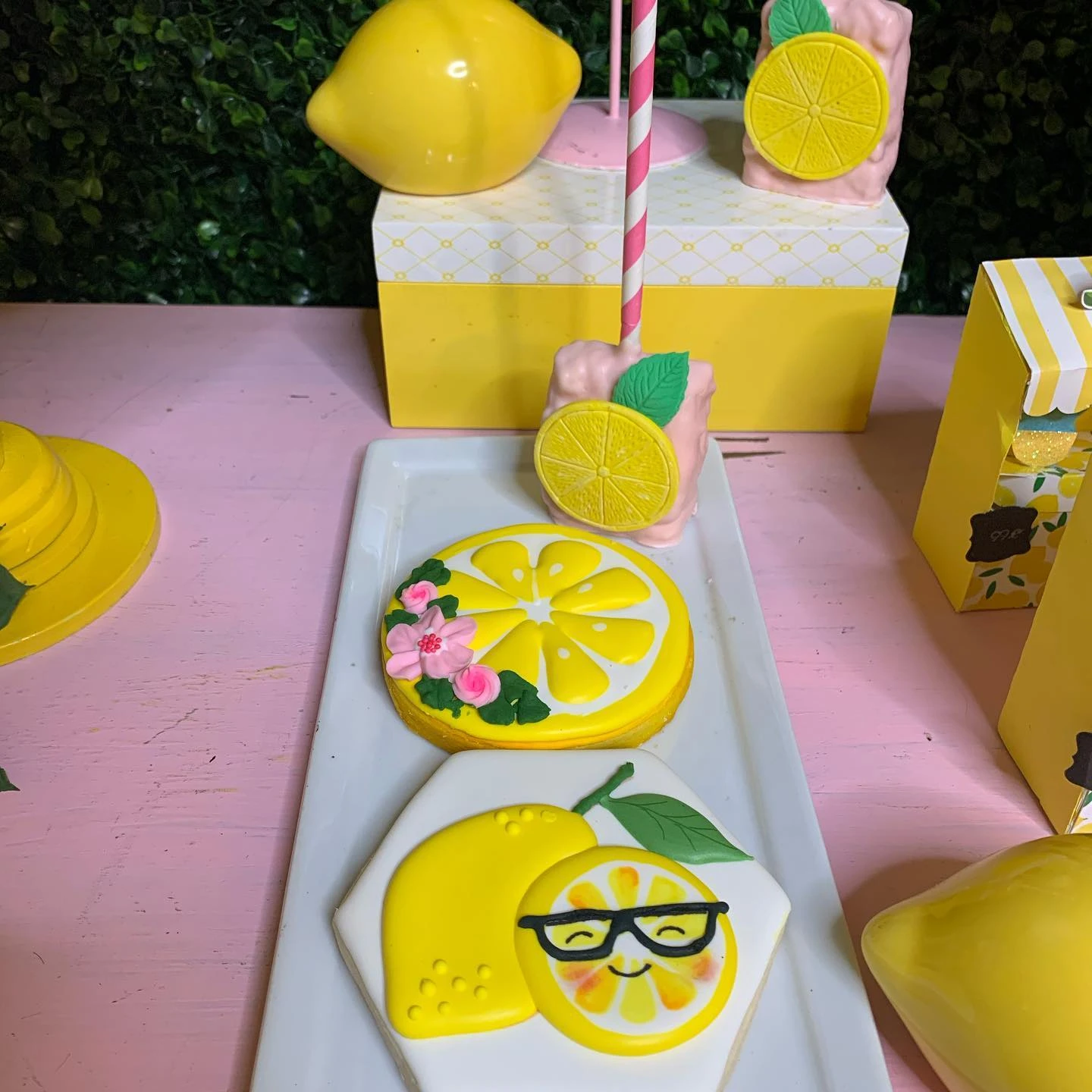 Character Citrus Cookies lemon birthday theme ideas