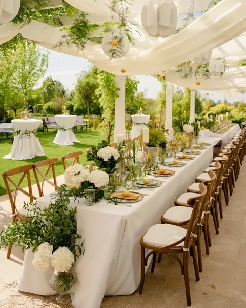 Garden Banquet Layout lemon birthday theme ideas