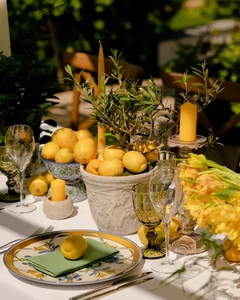 Textured Stone Planters lemon birthday theme ideas