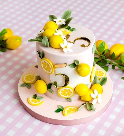 Sculpted Citrus Cakes lemon birthday theme ideas
