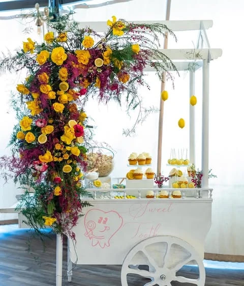 Mobile Sweet Stations lemon birthday theme ideas