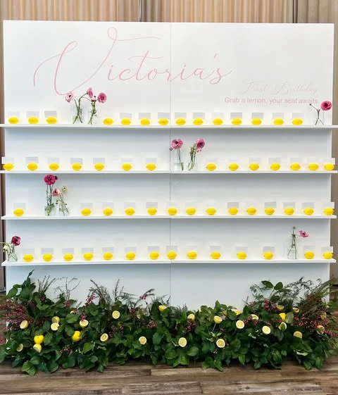 Custom Wall Charts lemon birthday theme ideas