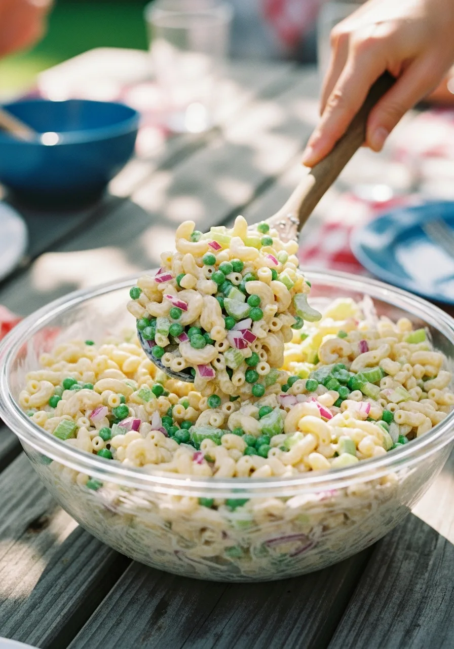 15. Macaroni Salad with Peas