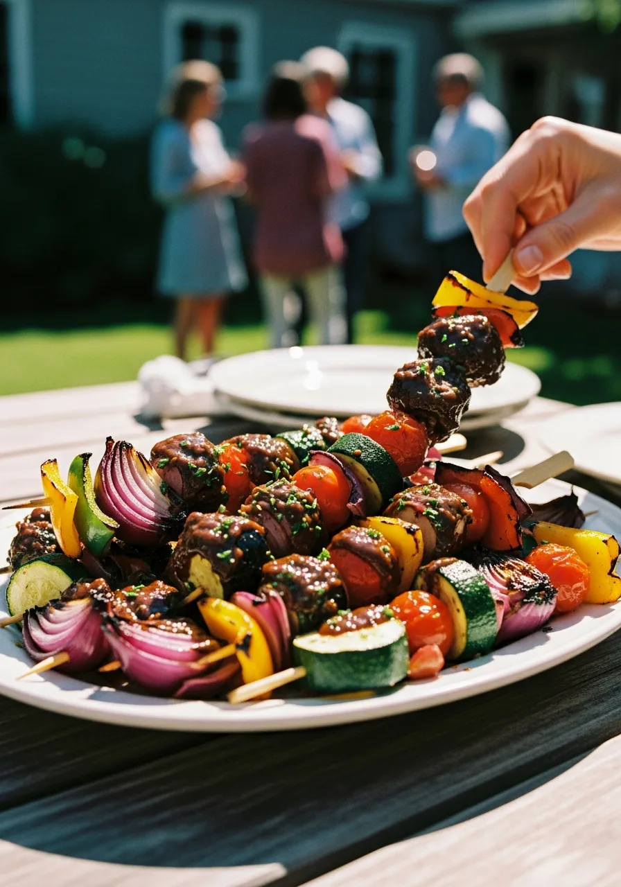 19. Balsamic Veggie Kabobs