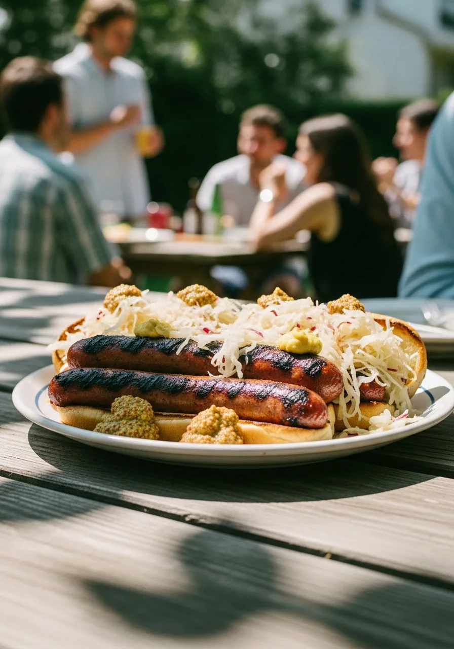 30. Bratwurst with Sauerkraut