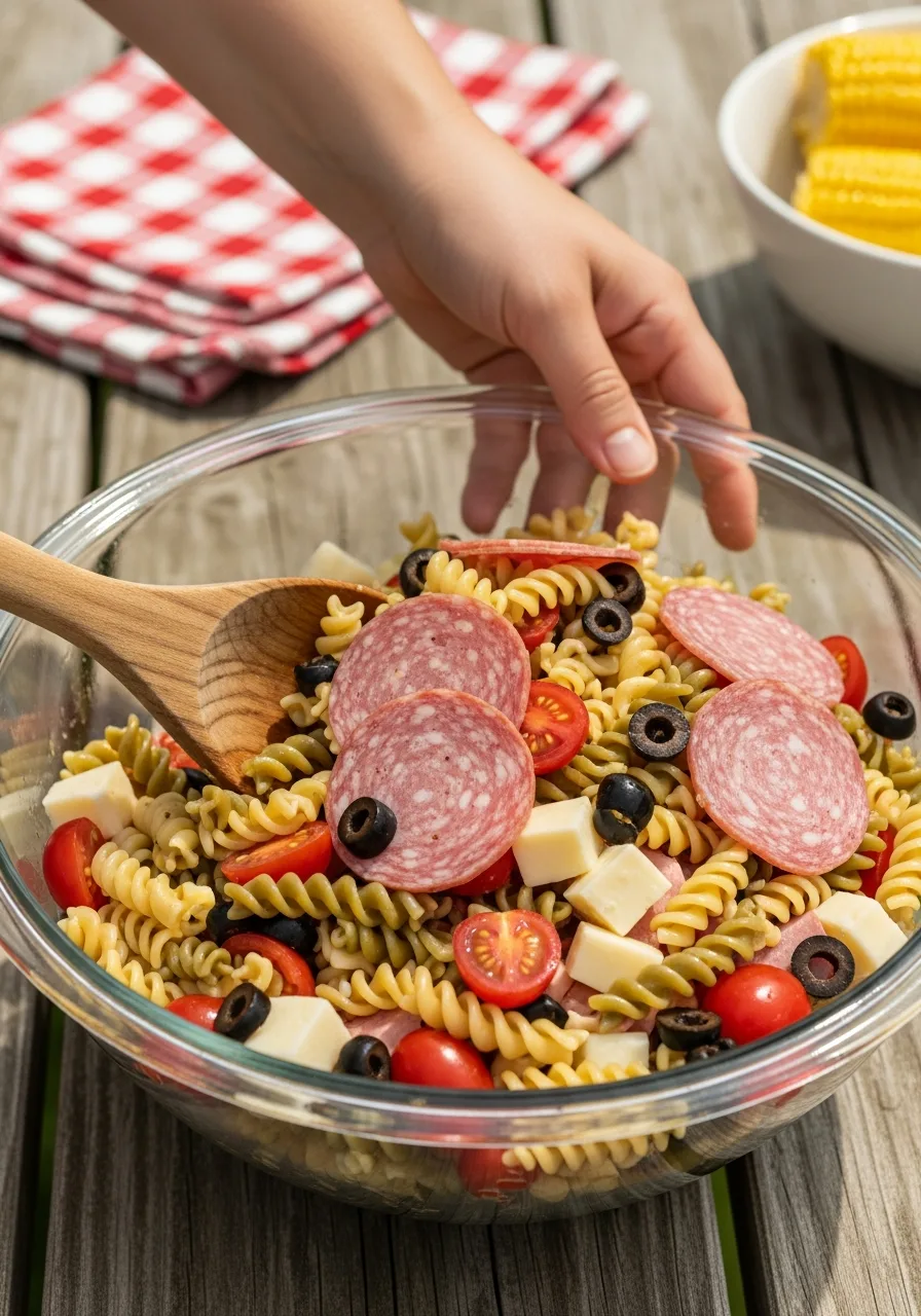 34. Pasta Salad with Salami