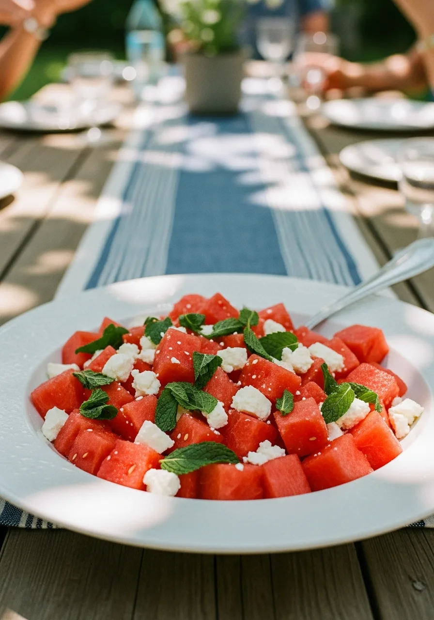 4. Watermelon Feta Mint Salad