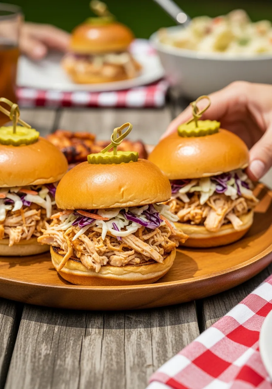 40. Pulled Chicken Sliders