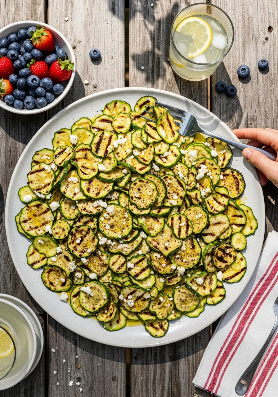 44. Grilled Zucchini Ribbons