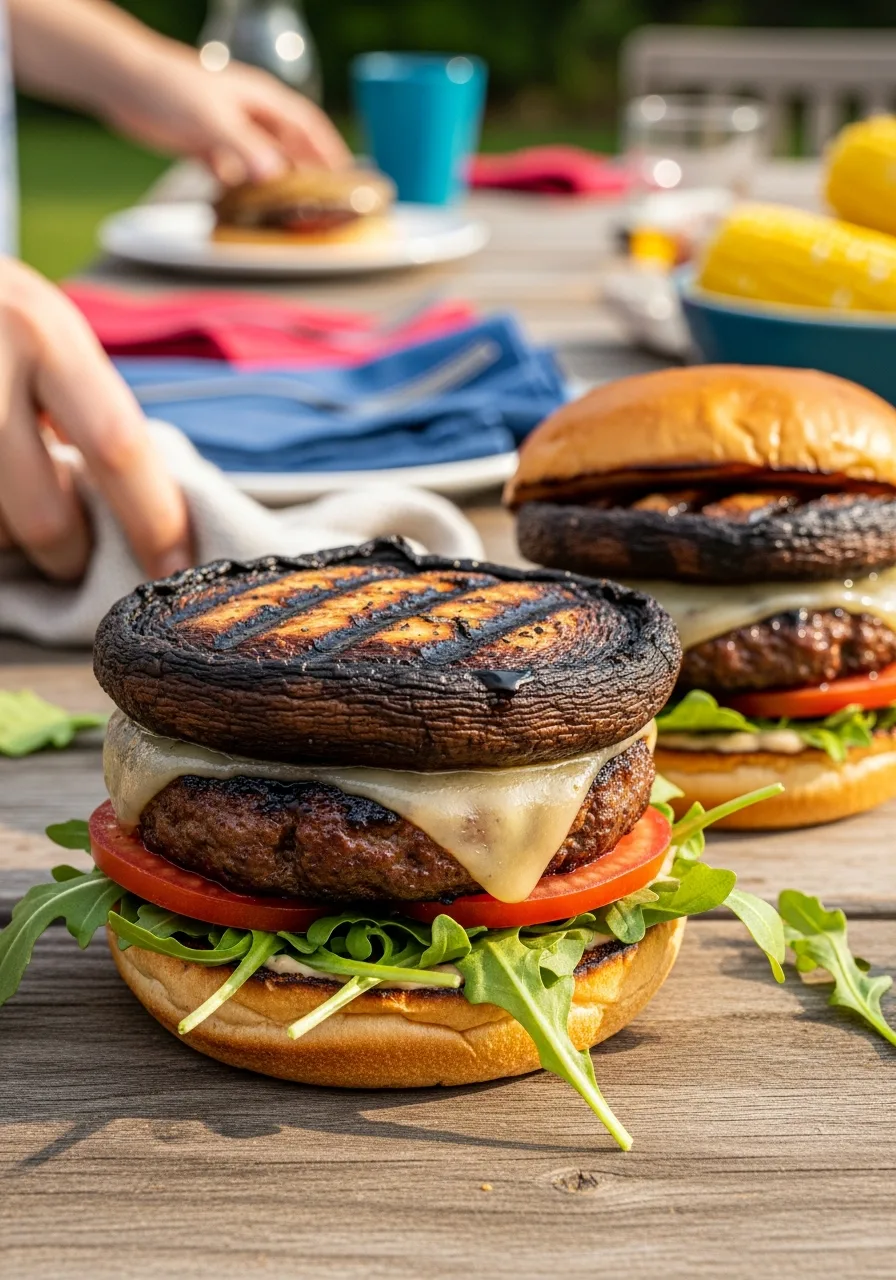 48. Grilled Portobello Burgers