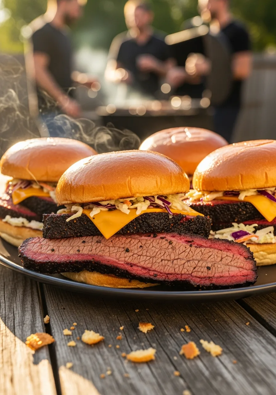 5. Smoked Brisket Brioche Sandwiches