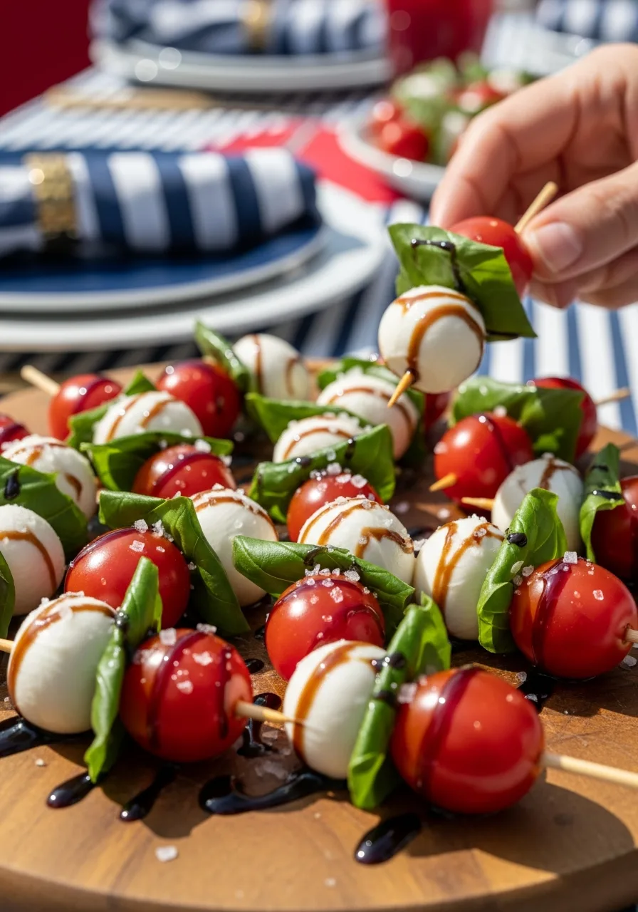6. Caprese Appetizer Skewers