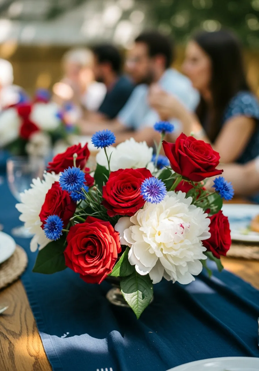 13. Red White Blue Flowers