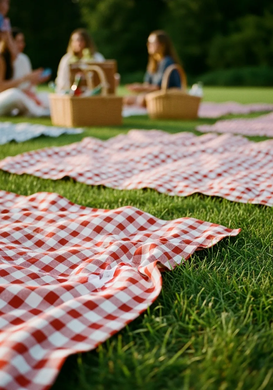 16. Gingham Picnic Blankets