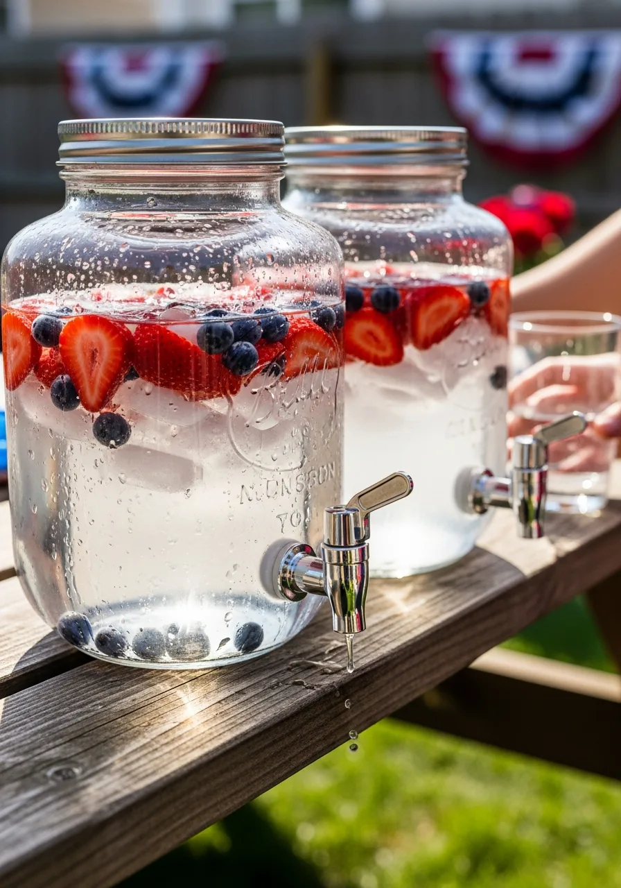 17. Mason Jar Drink Dispensers