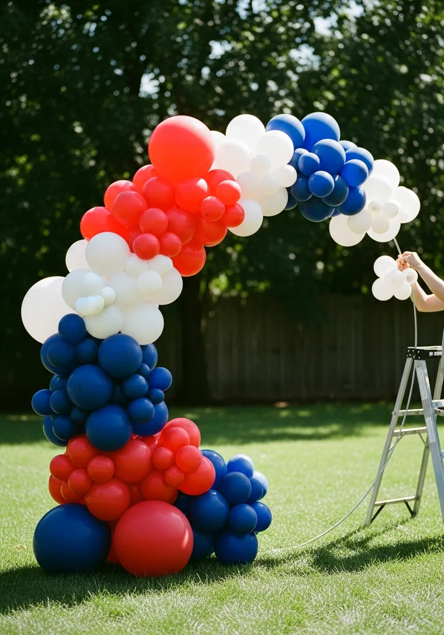 2. Patriotic Balloon Arch