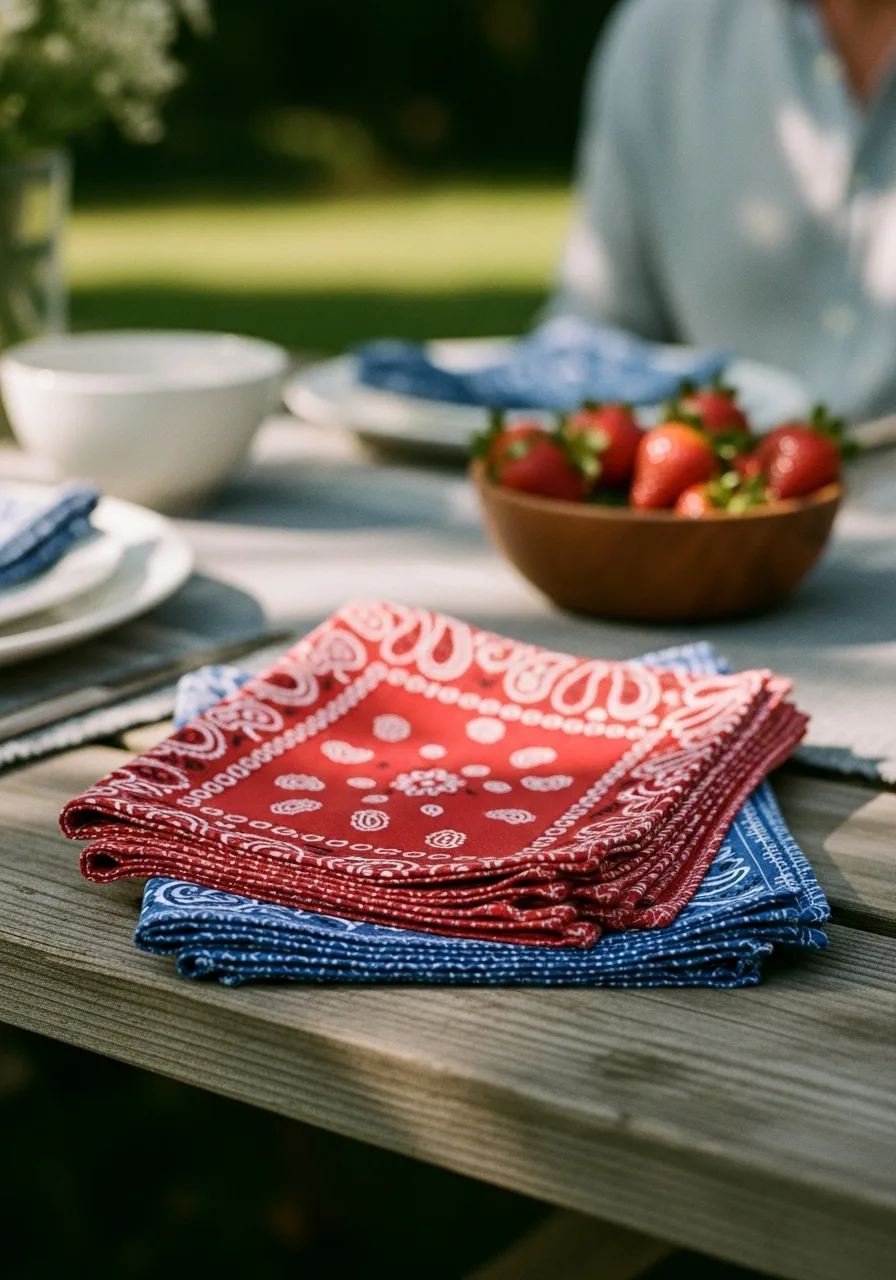 25. Patriotic Bandana Napkins