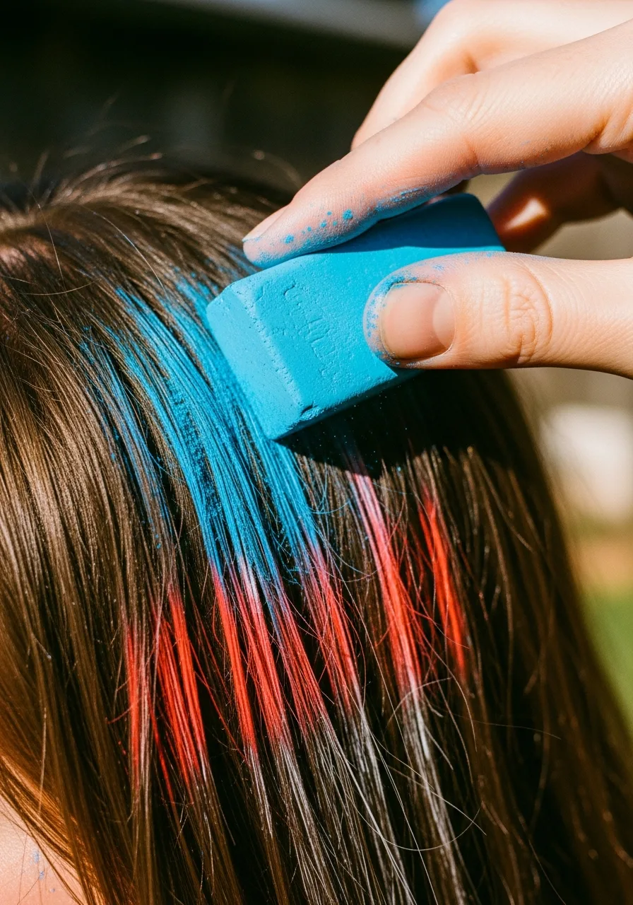 30. Patriotic Temporary Hair Chalk