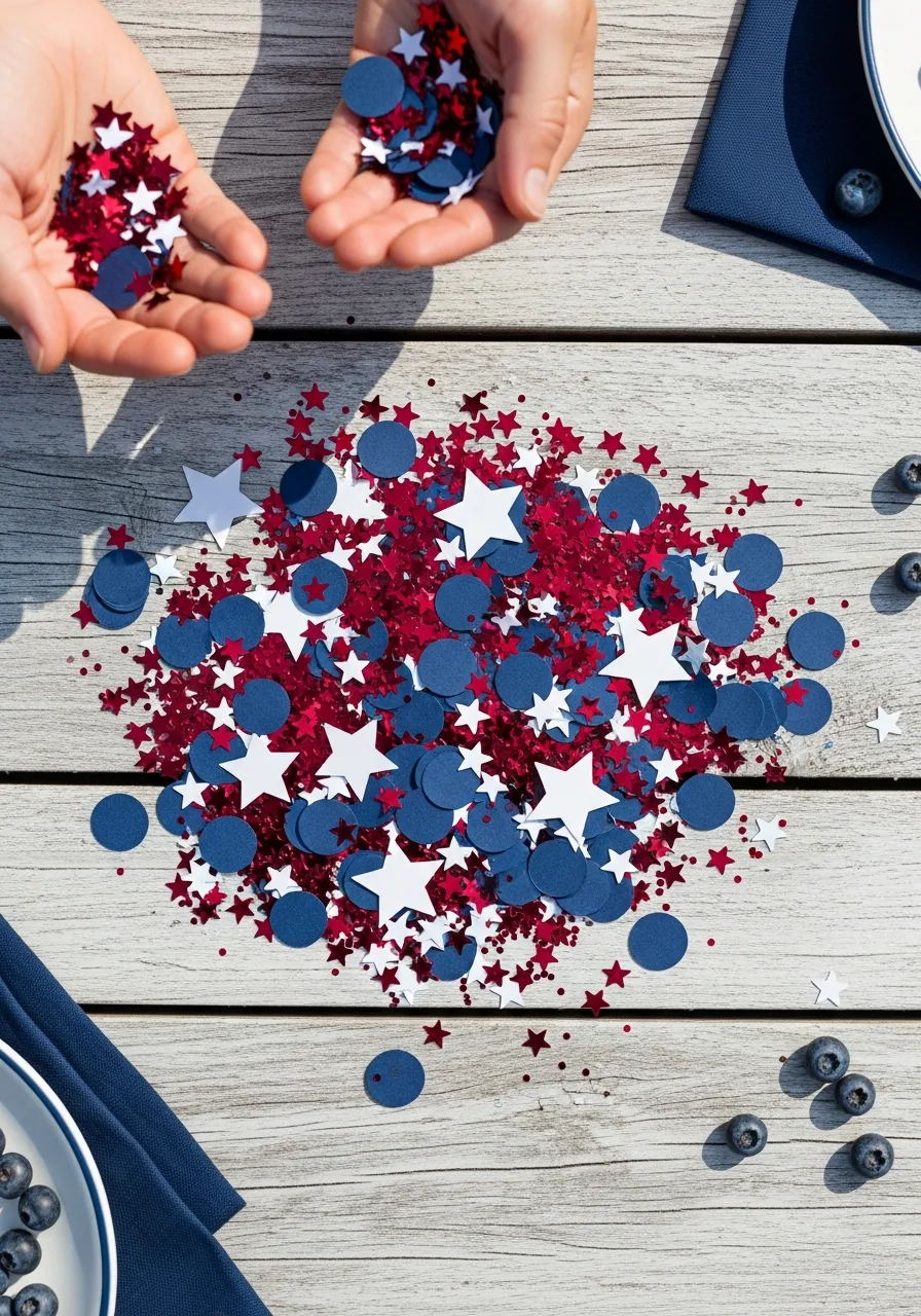 44. Patriotic Table Confetti