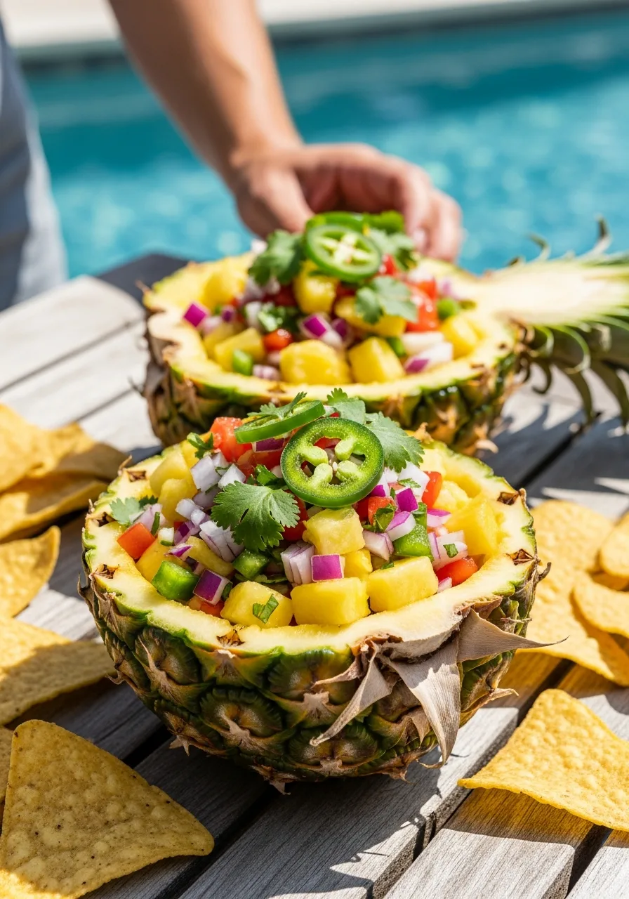 18. Pineapple Salsa Bowls