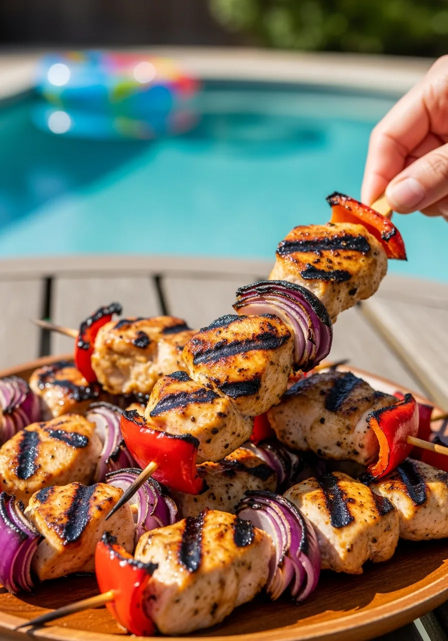 43. Grilled Chicken Skewers