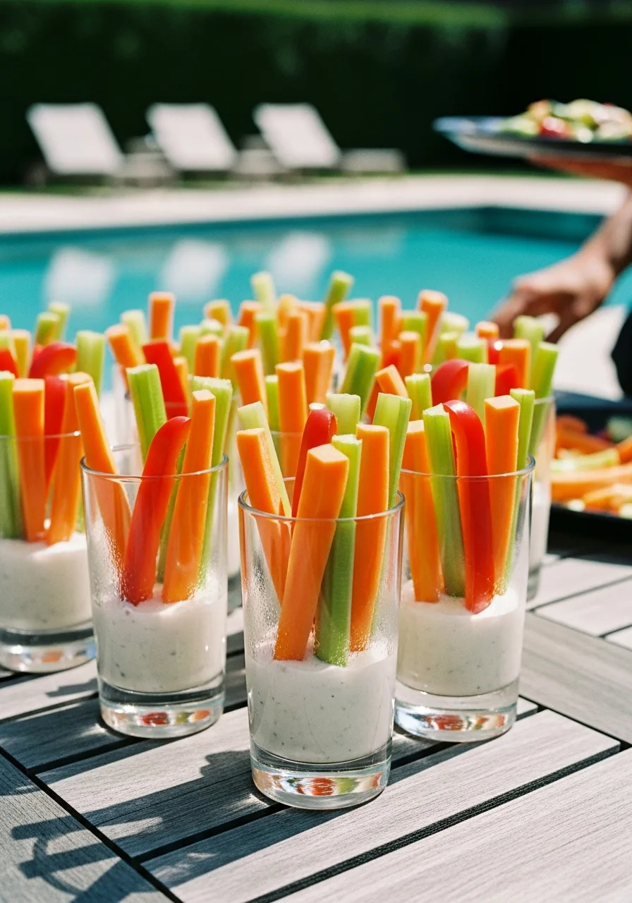8. Veggie Dip Shooters