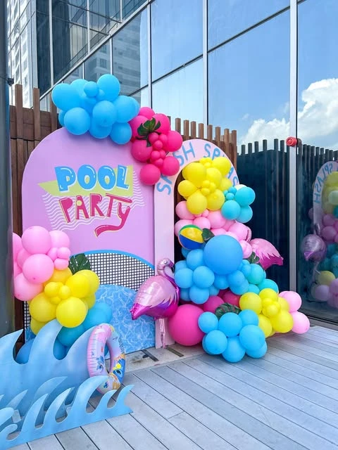Vibrant Photo Archway splish splash birthday party ideas